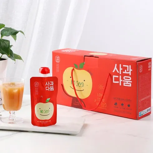 가성비최고 씨를 제거한 과일로 만든 몽실언니 사과즙 100ml 20포  프럼사과즙 100ml 20포 강추합니다!